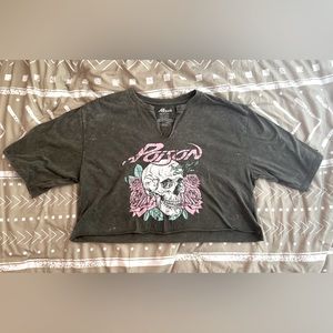 Poison Graphic Tee Crop Top